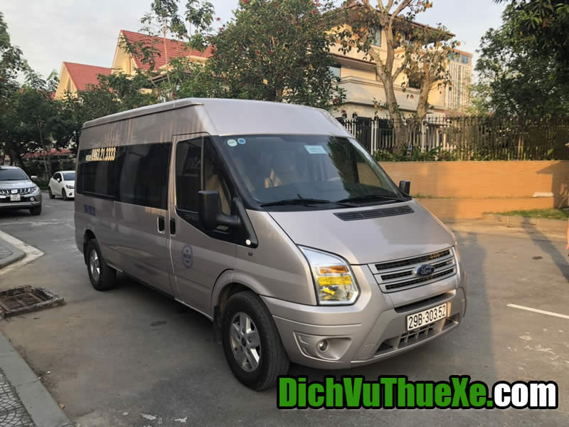 Cho thuÃª xe Ford Transit du lá»ch biá»n CÃ´ TÃ´